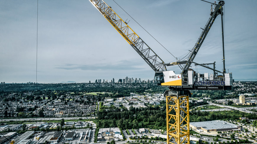 Torre de oficinas de 182 metros de altura: Una nueva grúa Liebherr trabaja en Canadá
